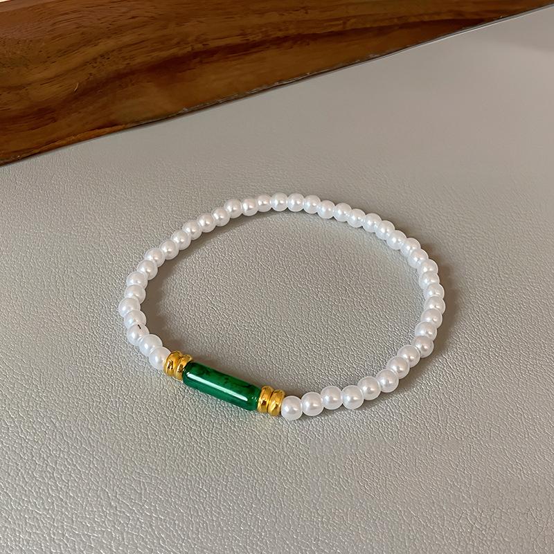 

Бамбуковий браслет у стилі ретро з перлинами, модний дизайн, браслет із бісеру зі штучних перлин, жіночі та дівчата, ювелірні вироби для святкової вечірки