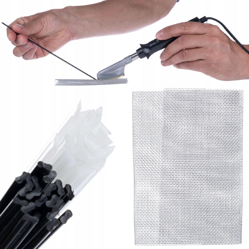 Rosfix Lutownica Żelazko Do Wygładzania Plastiku Z Zestawem Siatek I Zszywaczem – Wszechstronność Zastosowania | Antypoślizgowy Uchwyt | 200 Zszywek