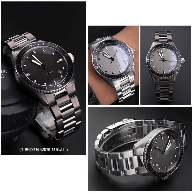 Cinturino per Orologio in Acciaio Inossidabile Massiccio di Alta Qualità per Orologi da Uomo Blancpain Serie 50 search 5000 /5054 Braccialetto a Catena 23MM