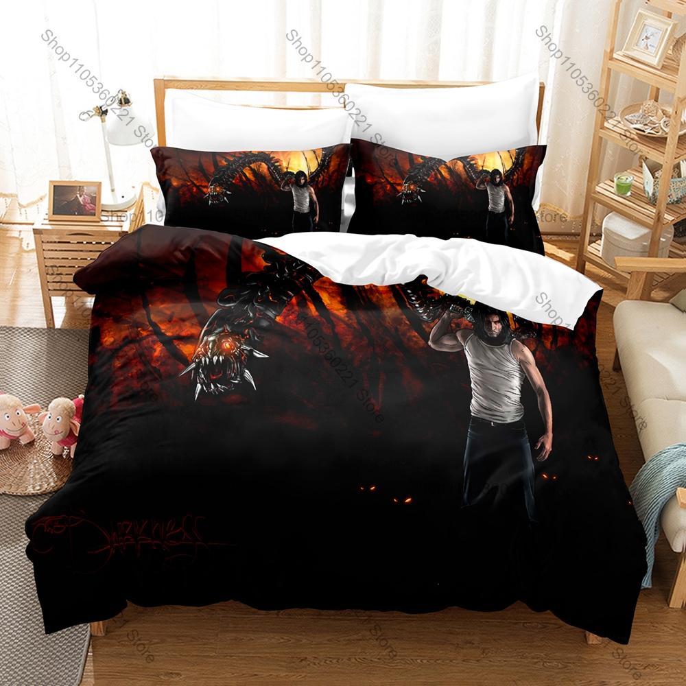 Cool The Darkness Jackie Estacado Mafia Demon Tentacle Supernatural Horror Shooter Game HD Bedding Set Duvet Cover + 2 Pillowcas