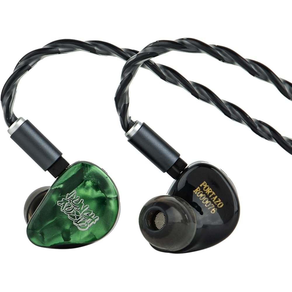 

Linsoul Punch Audio Portazo Hybrid In-Ear Monitors 1DD+2BA Ergonomic Design 0.78mm Detachable Cable Green
