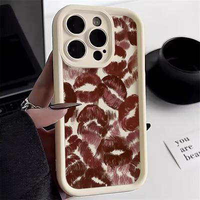 Custodia Opaca Sexy Girl Labbra Rosse Per iPhone 17 Air 16 11 12 13 14 Pro Max 15 Pro Max X XR 7 8 Plus SE 2020 Cover Posteriore per Telefono in Silicone TPU Morbido Antiurto
