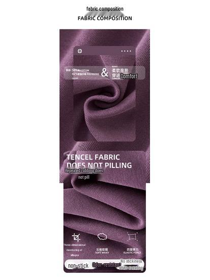 GAGN Women's High Waist Purple Straight-Leg Casual Pants – Simple, Loose, and Versatile.