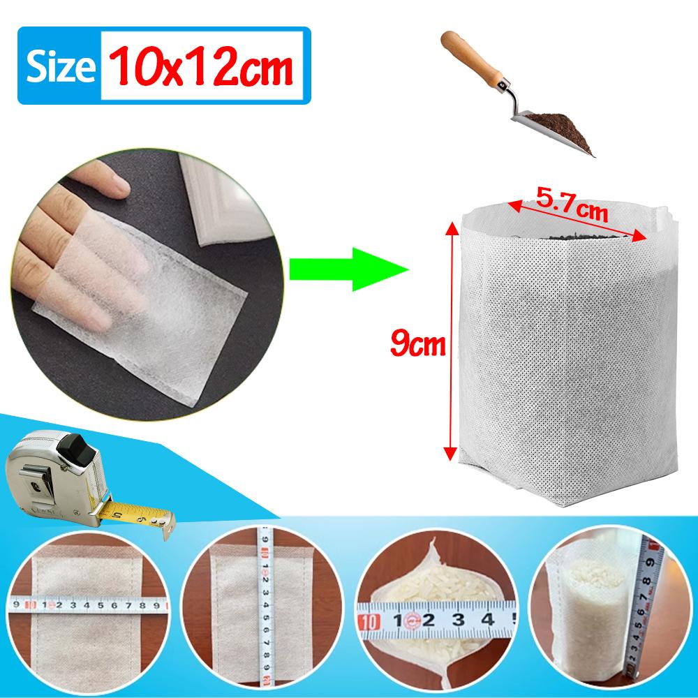 100-500Pcs Biodegradable Nursery Bag Plant Grow Bags Non-woven Fabric Seeds To Sow Flower Pots For Home Garden Accessories Tools