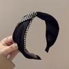 Diadema de Lujo Otoño/Invierno para Mujer - Elegante Pinza Superior de Calavera de Ala Ancha para Cabello y Lavado Facial.