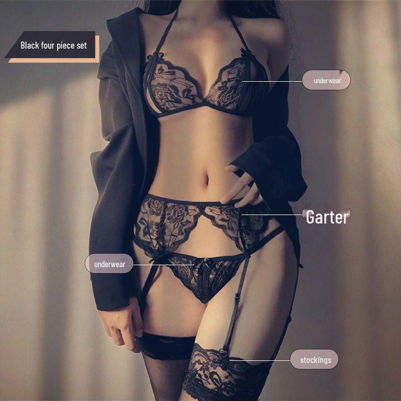 Dámské bikiny thong s šněrováním, T-back a otevřeným rozkrokem