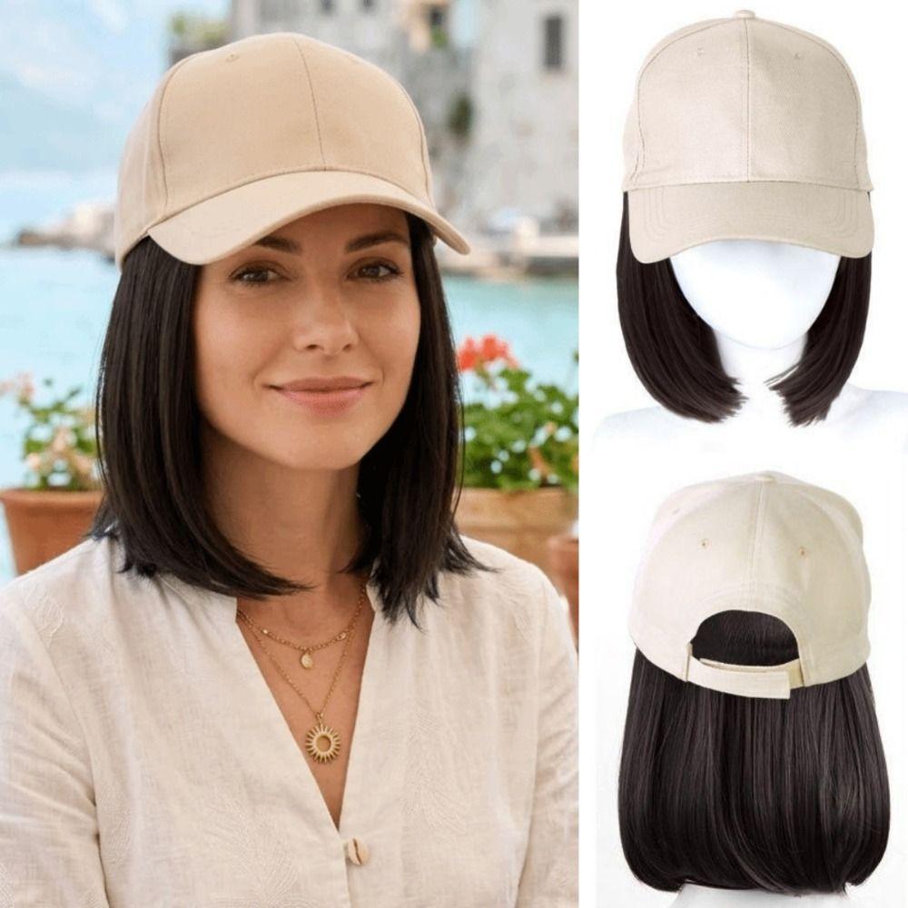 Chapeau Hip Hop Punk Réglable pour Femme avec Cheveux Synthétiques Courts pour un Usage Quotidien
