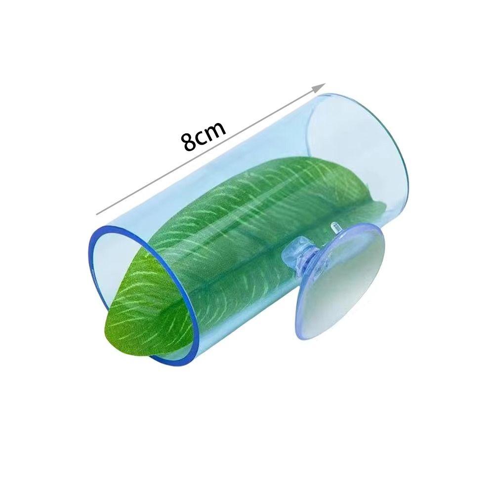 Transparent Aquarium Betta Fish Tunnel With Leaves Pad Betta Fish Tank Decorations