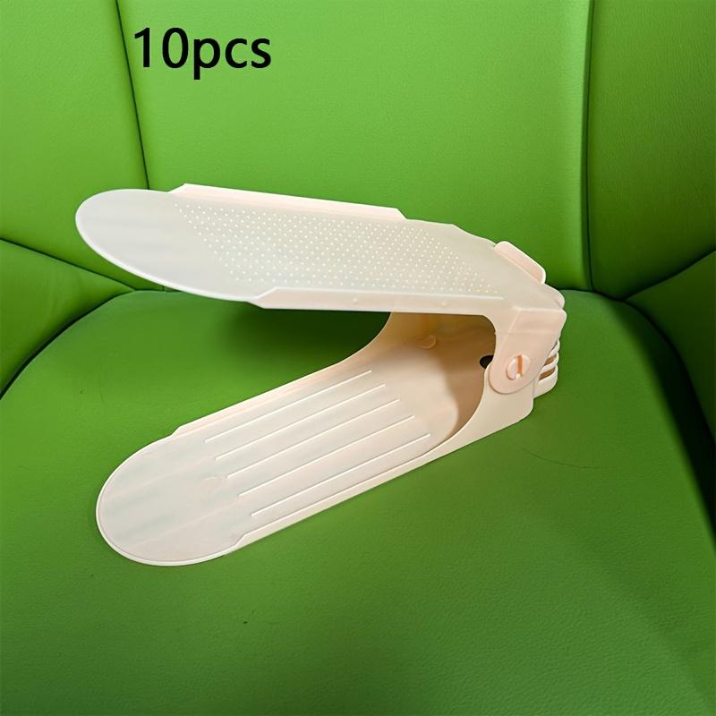 

10 шт. Регулируемая полка для хранения обуви, пластиковая креативная полка для хранения обуви, органайзер для хранения вещей в прихожей, коридоре, Livi розовый