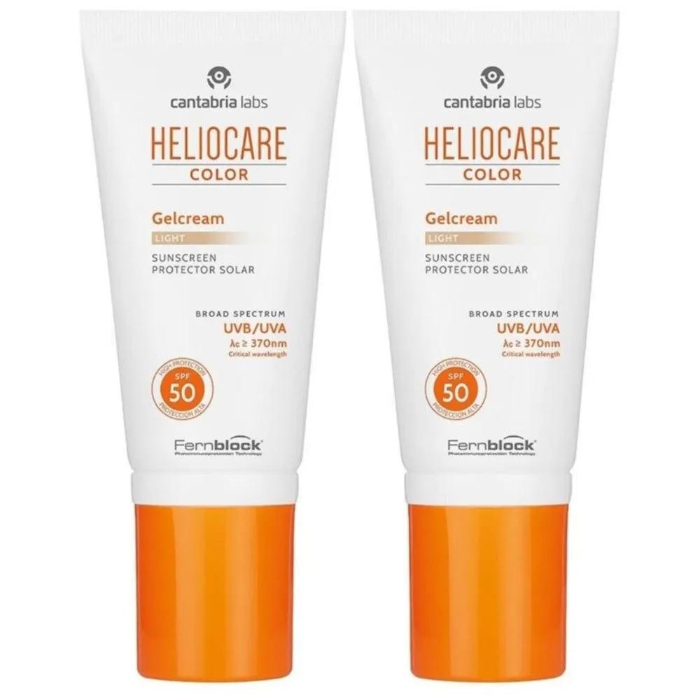 HELIOCARE Color Gel Cream Light SPF50 50ml Sun Care BB Cream Dual-Use Sunscreen x 2