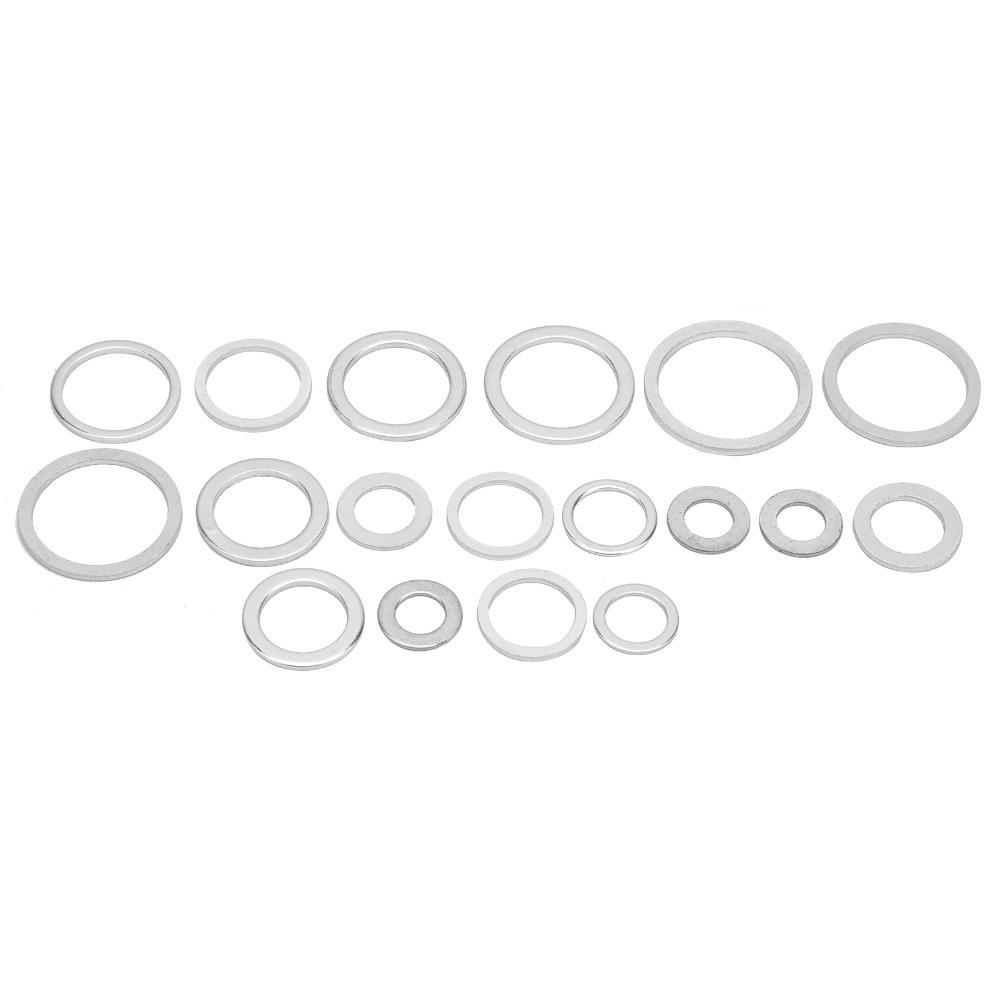 450pcs Durable Drain Plug Gasket High Temperature Resistance Washer Assortment Set  Automotive