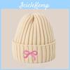 Knit Hat With Butterfly Bow For Winter Warmth And Outdoor Comfort For Women