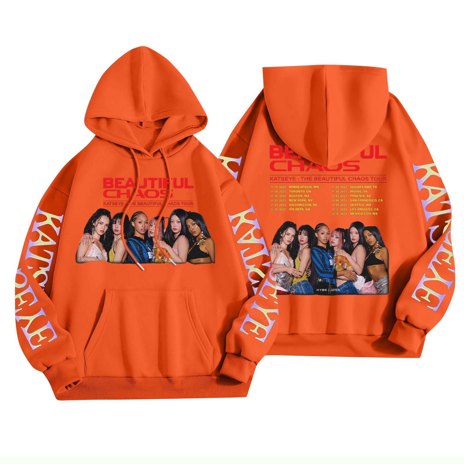 

Унісекс Модний Легкий Пуловер з Довгим Рукавом з Кишенями Толстовка з Принтом XXL шафрановий