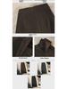 High-Waist Woolen A-Line Mid-Length Skirt for Autumn/Winter