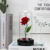 Eternal Flannel Rose Glass Cover Ornament Valentine's Day Gift Creative Ornament Simulation Flower Lampshade Ornament