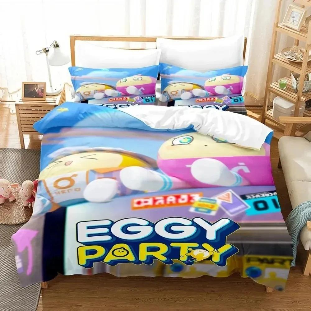 Comforter Eggy Party Game Bedding Set 3D Printed Suitable For Bedroom Kids Home Textile