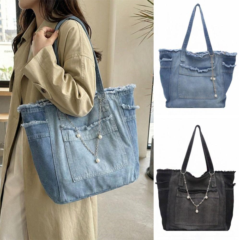 Retro Canvas Tote Bag Korean Style Handbag Sweet Underarm Packs  Outdoor