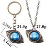 Anime The Promised Neverland Keychain Emma Amulet Eye Shape Pendant Choker Cosplay Props For Man Woman Casual Jewelry