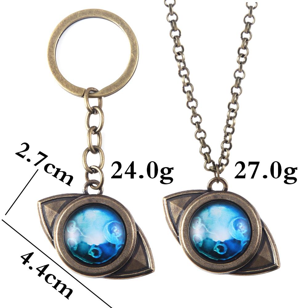 Anime The Promised Neverland Keychain Emma Amulet Eye Shape Pendant Choker Cosplay Props For Man Woman Casual Jewelry
