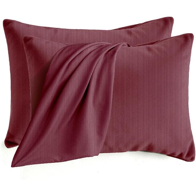 Q&J Fabric Co. Bedding Pillow Cases Standard Size Set of 2 – Soft Brushed Microfiber Pillow Cover, Wrinkle-Free, Fade-Resistant, Envelope Closure