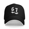 Funny 67 Meme With Hand Baseball Cap  Women Men Custom DIY Trucker Hat Summer Y2k Cute Running Hippie Sunscreen Baseball Caps