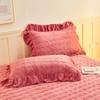 Lace Style Milk Velvet Pillowcase Korean Version Princess Style Single-sided Velvet with Cotton Single Pillowcase 48 × 74cm Universal