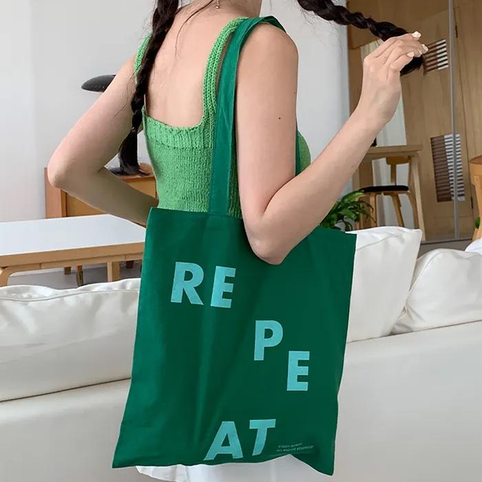 Lettering Eco Bag Summer Bag (9 colors)