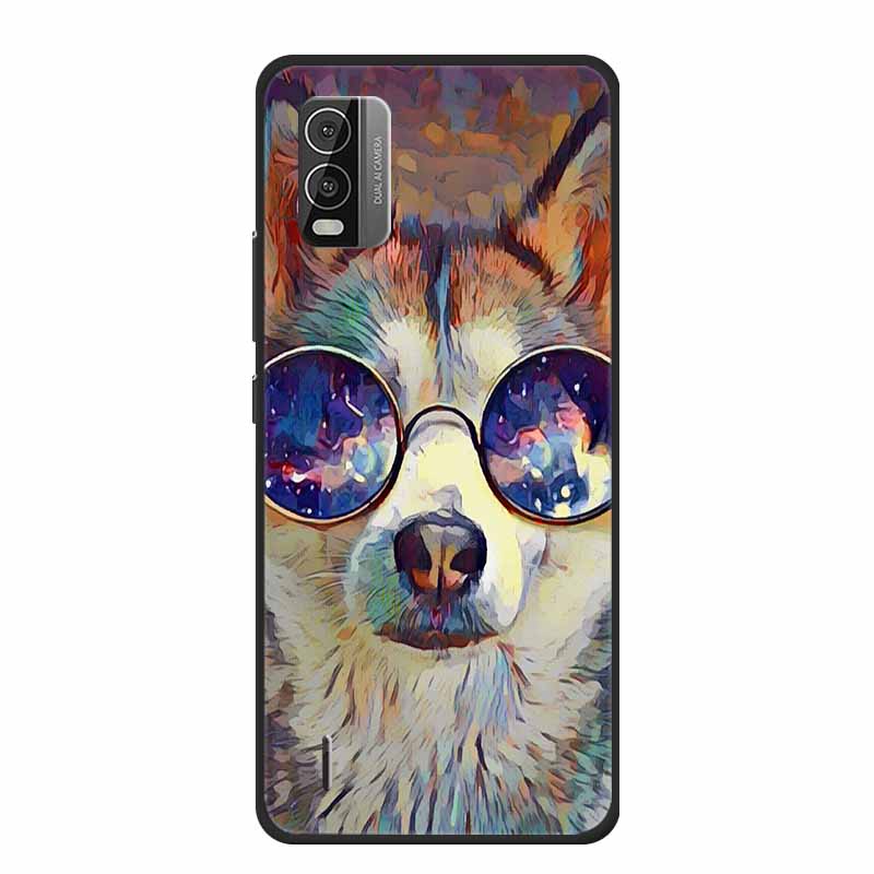 For Nokia C110 C210 C300 Case Soft black Silicone Bumper TPU Phone Wolf Cat Flower CaseS For C110 210 300 Shock proof Bumper TPU