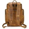 Male Leather Backpack  Top Layer Cowhide Leather Double Shoulder Bag Retro Stylish Business Men's Laptop Backpack 15.6" Bagpack