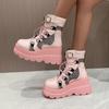 Fashion Women's Boots 2025 Autumn Women Ankle Boots Platform Wedges High Heels Short Boots New Fashion Design Zip Cosplay Shoes of Women