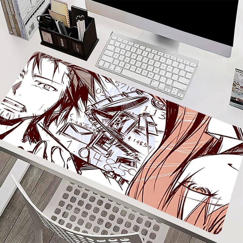 Kawaii Office Mouse Pad Pink Carpet Rubber Gamer Desk Mat Pc Accessories Pad Steins Gate Large Size Gaming Mousepad Keyboard Pad