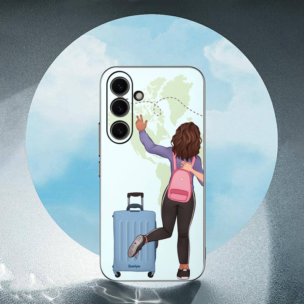Best Friend For Samsung Galaxy S23 S24 S25 Ultra S22 Plus S21 Black Soft Case Waterproof Soft Case