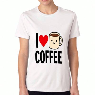 I Love Coffee Unisex's Cotton T Shirt, Premium Cotton Quality Print, Durable And Comfortable, Coffee Lover Design, Perfect For Daily Wear, Casual Fash
