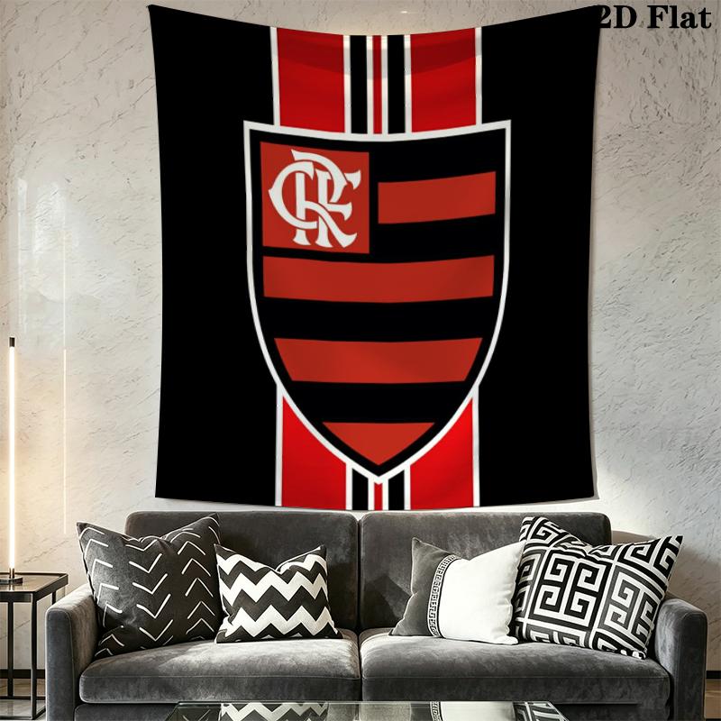 CR Flamengo Wall Tapestry Aesthetic Wall Hanging Printed Fabric Blanket Decorative Tapestries for Bedroom Living Room Home Decor