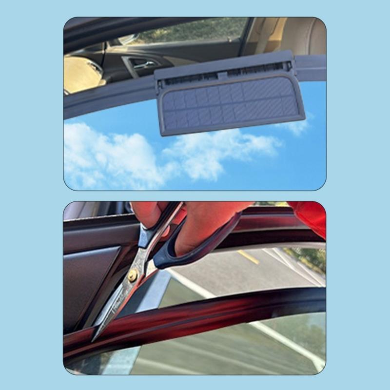 Auto Air Vent Fan Ventilation Radiator Car Cooling Fan Front Rear Window Exhaust Fan USB Charging Battery Solar Powered
