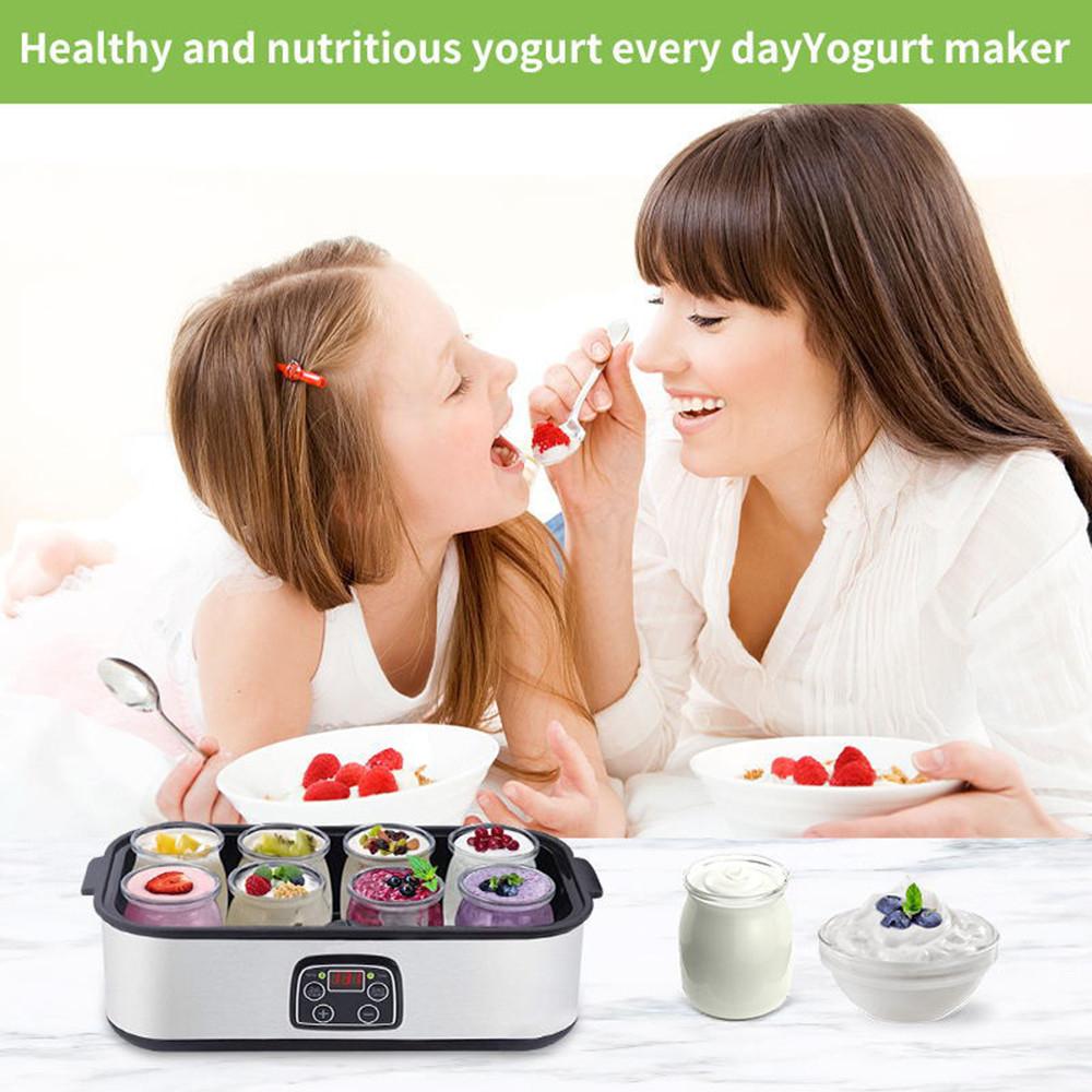 Adjustable Temperature Yogurt Machine Kitchen Food Processing Equipment Household Small Automatic Digital Yogurt Maker