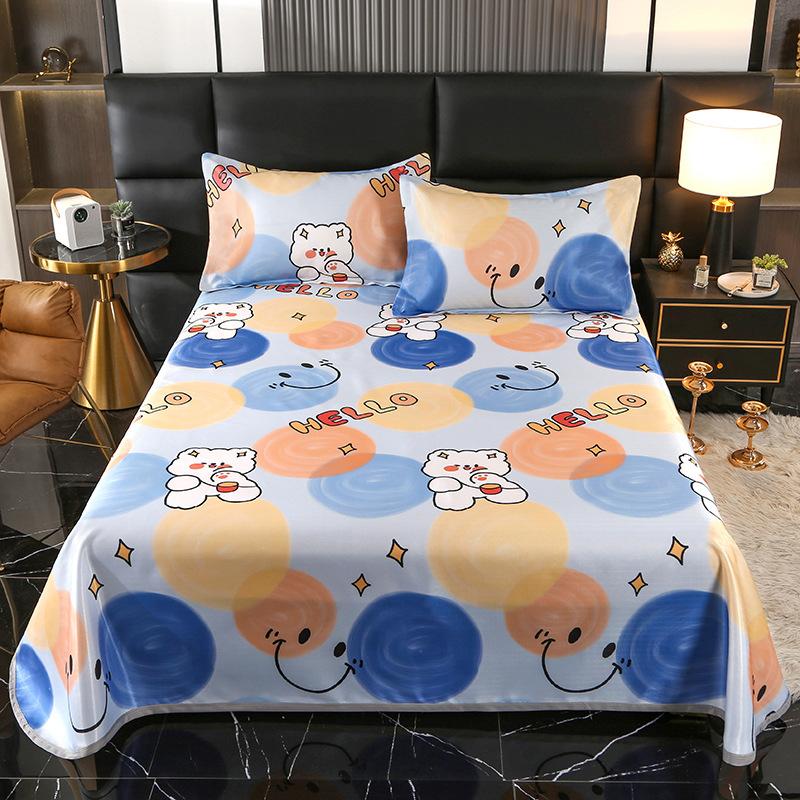 Eisseidenmatte Dreiteiliges Set Maschinenwaschbare Faltmatte Sommer Klimaanlagenmatte Haushalts-Rattanmatte Bettzeug