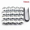 1 Set 19mm Chrome Car Wheel Nut Lug Screw Decorative Caps Durable ABS