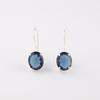 London Blue Topaz Gemstone 925 Sterling Silver Handmade Jewelry Earrings 1.05" EE-173-9