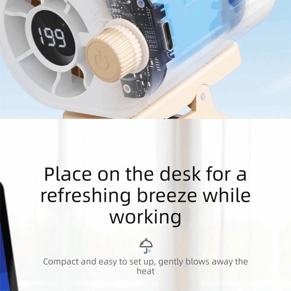 Adjustable Airflow Clip-on Waist Fan Compact Lightweight Multifunctional Fan  Daily Use