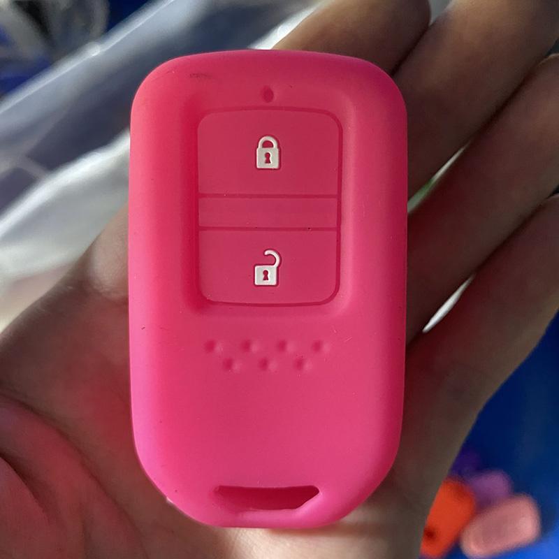 ZAD 2 button silicone rubber car key cover case holder for honda Vezel city civic Jazz CRV Crider HRV Fit Freed Smart key