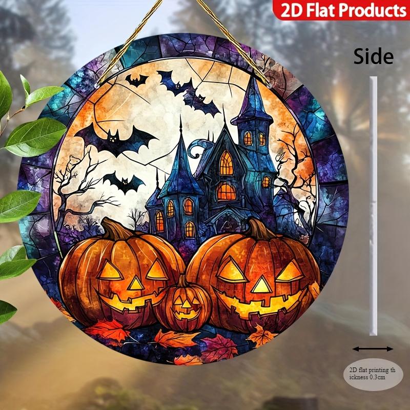 2D Flat Halloween Acrylic Window Pendant for Porches, Gardens, Living Rooms -, Gifts, Halloween Decorations