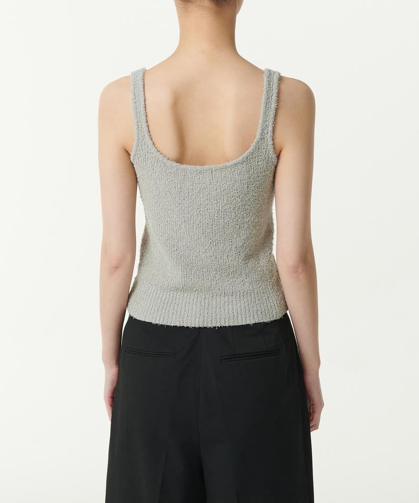 MUSINSA STANDARD WOMAN Women'S Fancy Yarn Ribbed Knit Sleeveless Top [Light Grey]