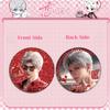 1PC Love and Deepspace Sylus Rafayel Zayne Xavier Anime Flowing Sand Badge Double Sided Pattern Brooch Cospaly Cartoon Gift 55MM