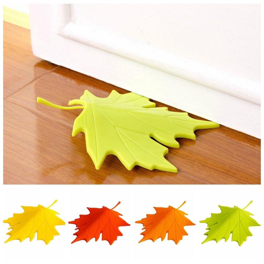 Leaf Shaped Leaf Shaped Door Stopper Thickened Baby Safety Protector Maple Leaf Door Stop  Safe