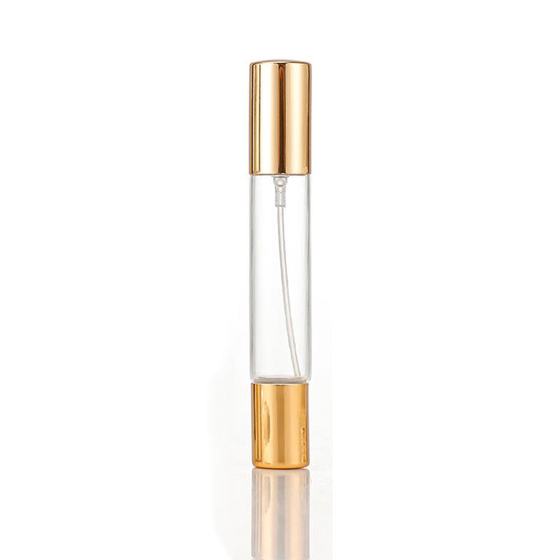 10Ml Double-Headed Perfume Glass Bottle Rolling And Mist Spray Aluminum Nozzle Glass Bottles Refillable Empty Fragrance Atomizer