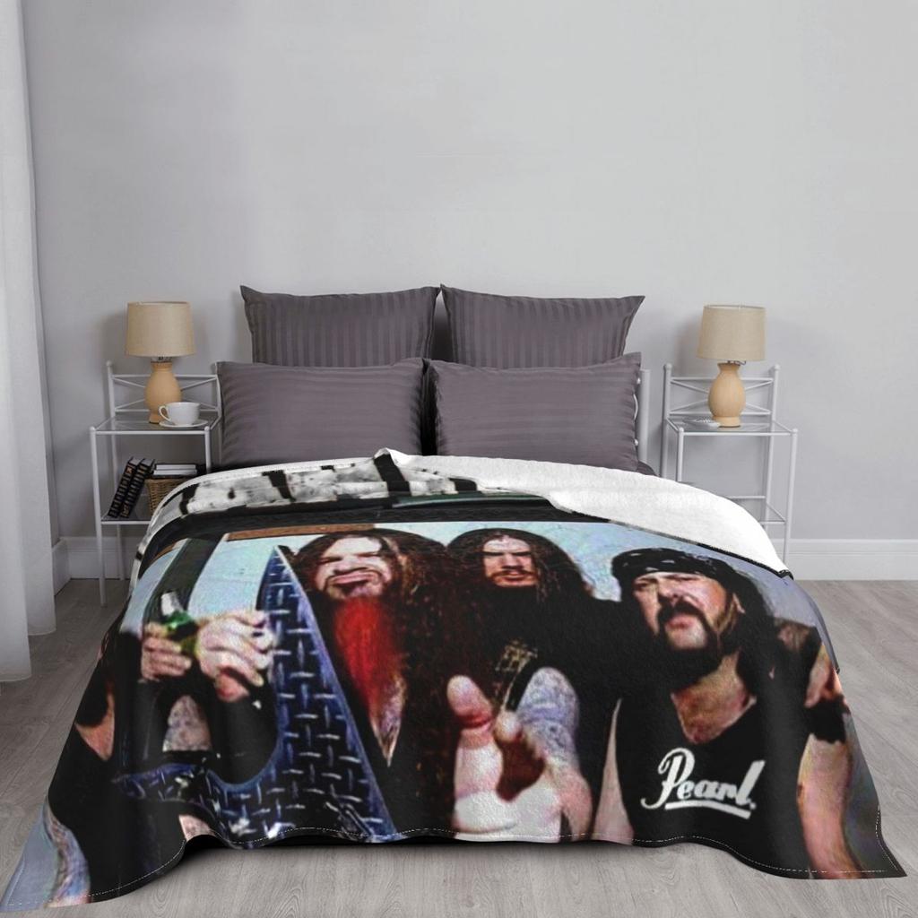 US Pantera Band Dimebag Darrell Poster Decke Weiche Warme Flanell Überwurfdecke Plüsch für Bett Wohnzimmer Picknick Reisen Zuhause Sofa