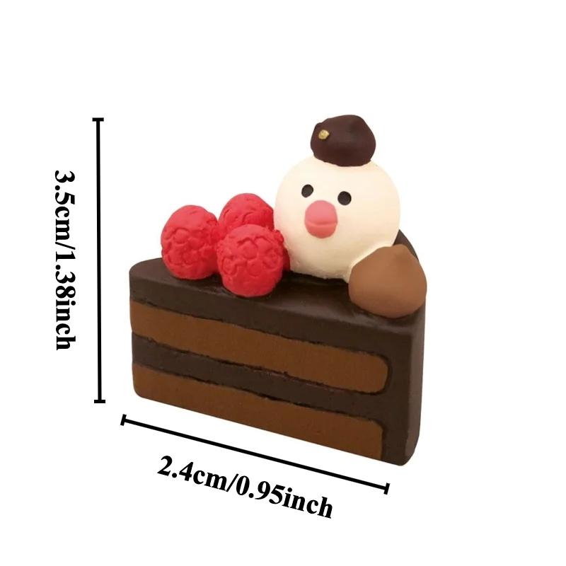 Cartoon Chocolate Bakery Series Resin Miniatures Home Accessories Kawaii Cupid Cat Figurines Japan Style for Valentine Gifts
