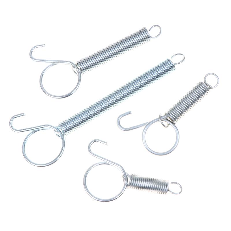 5Pcs Cage Door Spring Hooks 6/7/8.5/11.5Cm Metal Snap Hook Tension Spring For Poultry Cage Door Chicken Hamster Cage