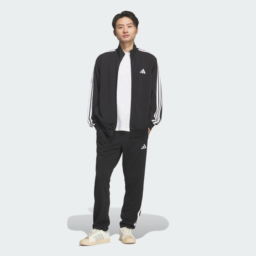 ADIDAS 3-Stripe Regular Fit Double Knit Open Hem Track Pants Kr6434